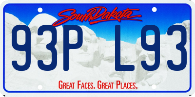 SD license plate 93PL93