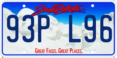 SD license plate 93PL96