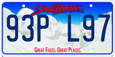 SD license plate 93PL97