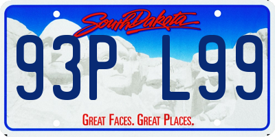 SD license plate 93PL99
