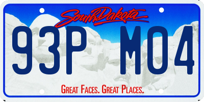 SD license plate 93PM04