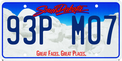 SD license plate 93PM07