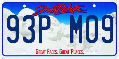 SD license plate 93PM09