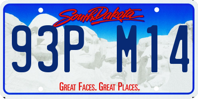 SD license plate 93PM14