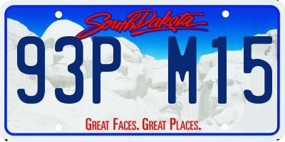 SD license plate 93PM15