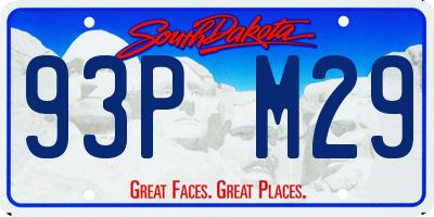 SD license plate 93PM29