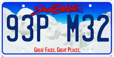 SD license plate 93PM32