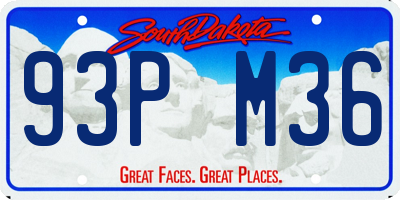 SD license plate 93PM36