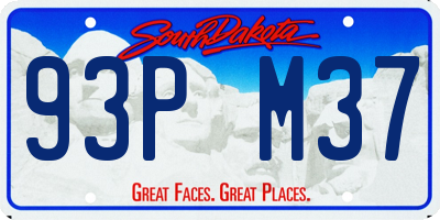 SD license plate 93PM37