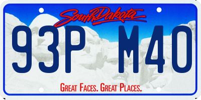 SD license plate 93PM40