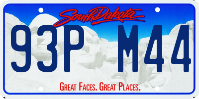 SD license plate 93PM44