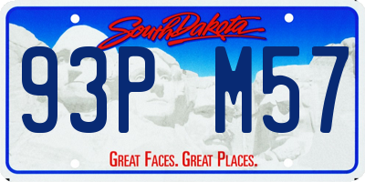 SD license plate 93PM57