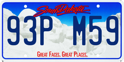 SD license plate 93PM59