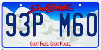 SD license plate 93PM60