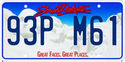 SD license plate 93PM61