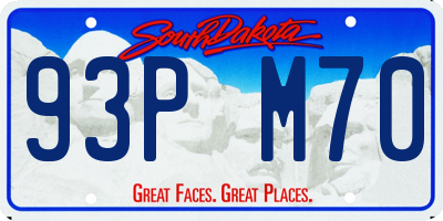 SD license plate 93PM70