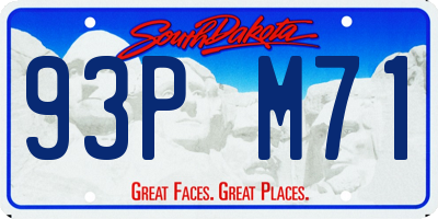 SD license plate 93PM71
