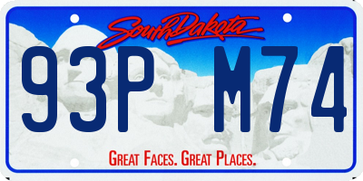 SD license plate 93PM74