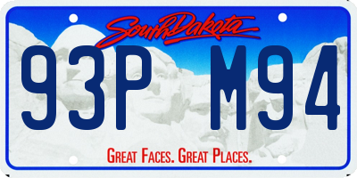 SD license plate 93PM94