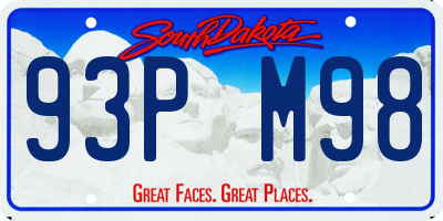 SD license plate 93PM98