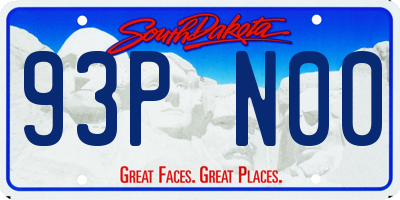 SD license plate 93PN00