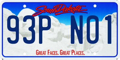 SD license plate 93PN01