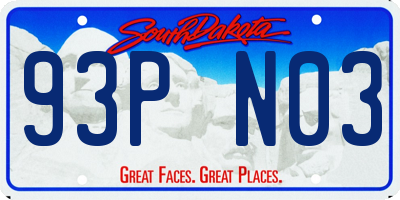 SD license plate 93PN03