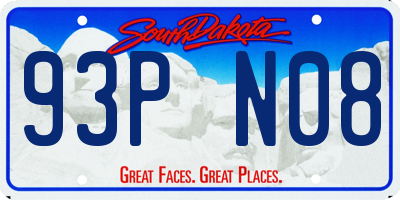 SD license plate 93PN08