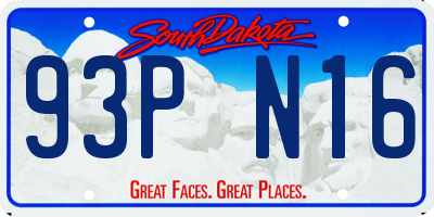 SD license plate 93PN16