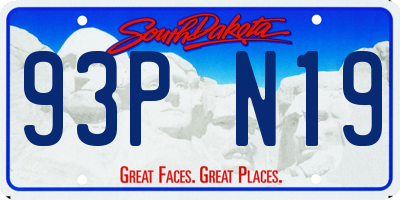 SD license plate 93PN19