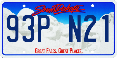 SD license plate 93PN21