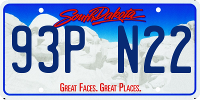 SD license plate 93PN22