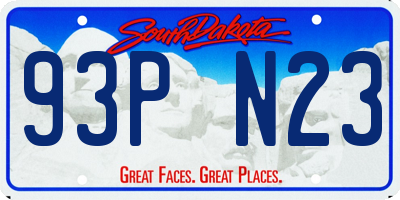 SD license plate 93PN23