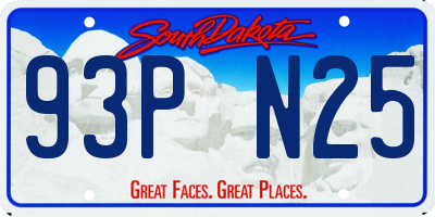 SD license plate 93PN25