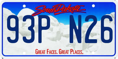 SD license plate 93PN26