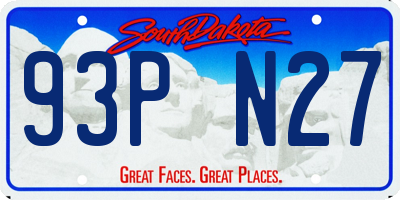 SD license plate 93PN27