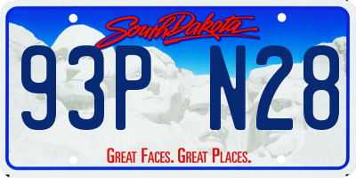 SD license plate 93PN28
