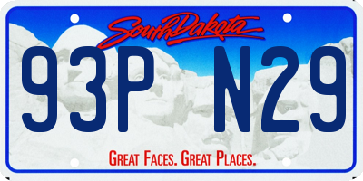 SD license plate 93PN29