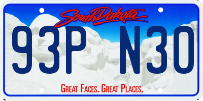 SD license plate 93PN30