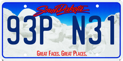 SD license plate 93PN31