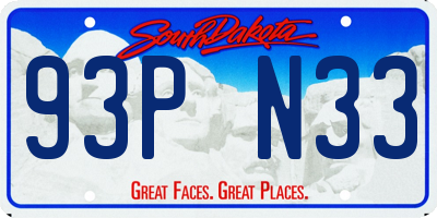 SD license plate 93PN33
