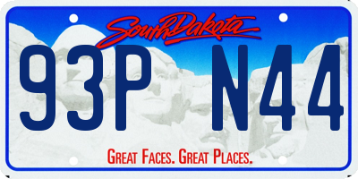 SD license plate 93PN44
