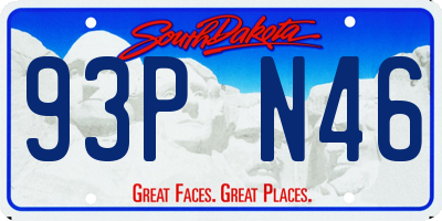 SD license plate 93PN46