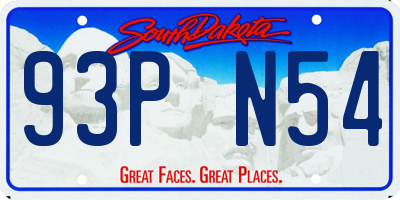 SD license plate 93PN54