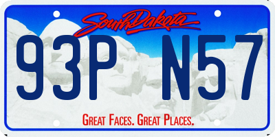 SD license plate 93PN57