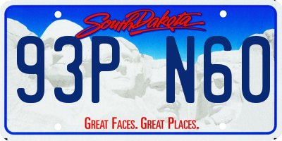 SD license plate 93PN60