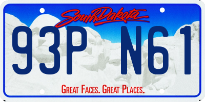 SD license plate 93PN61