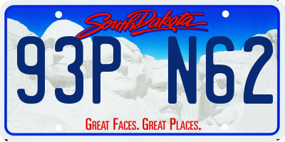 SD license plate 93PN62