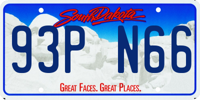 SD license plate 93PN66