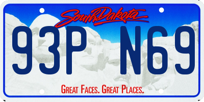 SD license plate 93PN69